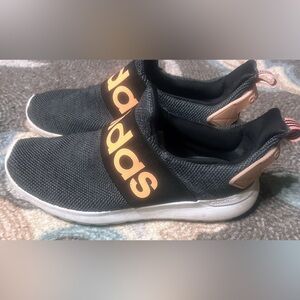 Adidas Black and Pink Cloudfoam slip in’s